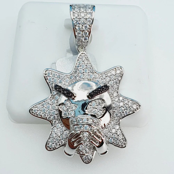 "925 Sterling Silver Cubic Zirconia Pendant, UU1P6A6046 - Picture 5 of 7